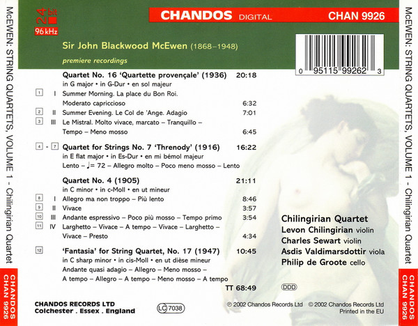 McEwen*, Chilingirian Quartet*-1