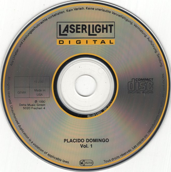 Placido Domingo - Vol. 1 - Live Recordings 1967/68 (CD, Comp) (Near Mint (NM or M-)) - Image 3