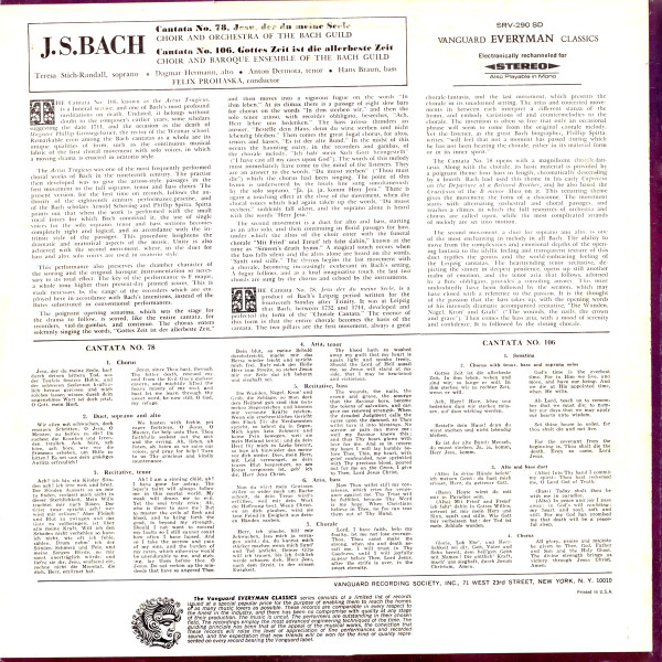 J.S. Bach* / Choir* And Orchestra Of The Bach Guild, Felix Prohaska-1