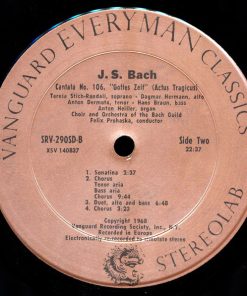J.S. Bach* / Choir* And Orchestra Of The Bach Guild, Felix Prohaska-3
