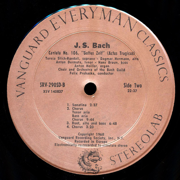 J.S. Bach* / Choir* And Orchestra Of The Bach Guild, Felix Prohaska-3