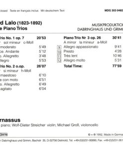 Édouard Lalo, Trio Parnassus-1