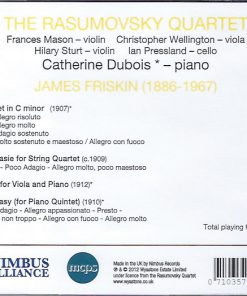 James Friskin, The Rasumovsky Quartet*, Catherine Dubois-1