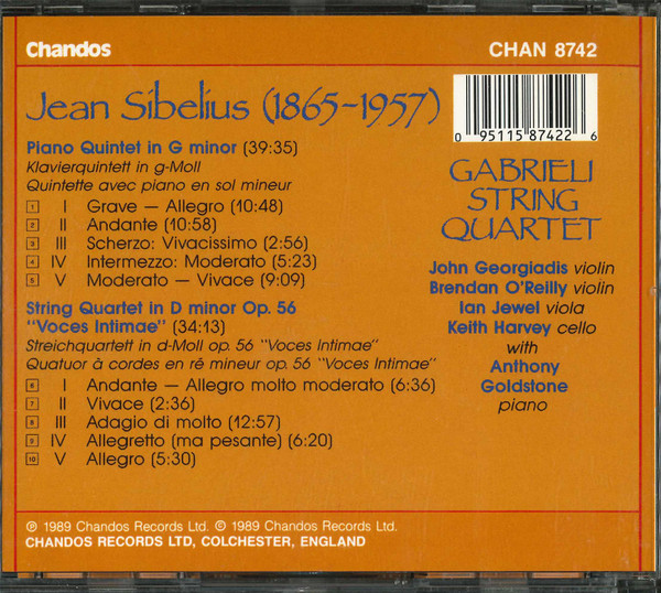Sibelius*, Gabrieli String Quartet*, Anthony Goldstone-1