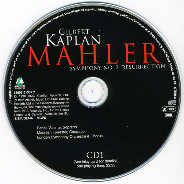 Mahler* : Gilbert Kaplan, Benita Valente, Maureen Forrester, London Symphony Orchestra & Chorus*-3