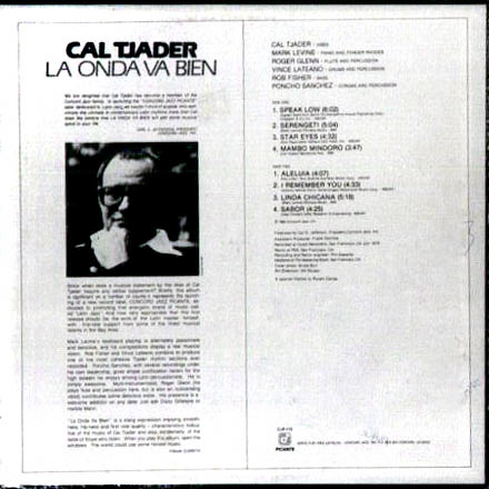 Cal Tjader - La Onda Va Bien (LP, Album) (Very Good Plus (VG+)) - Image 2