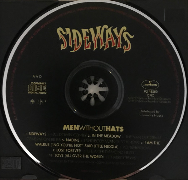 Men Without Hats - Sideways (CD, Album, Club) (Near Mint (NM or M-)) - Image 3