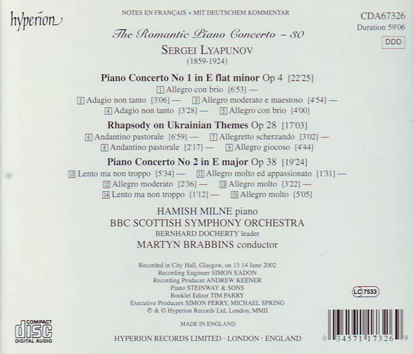 Lyapunov* - Hamish Milne, BBC Scottish Symphony Orchestra, Martyn Brabbins-1