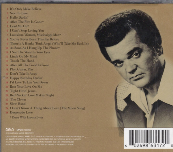 Conway Twitty - 25 Number Ones (CD, Album, Comp) (Mint (M)) - Image 2