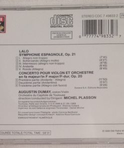 Lalo*, Augustin Dumay, Michel Plasson, Orchestre Du Capitole De Toulouse*-1