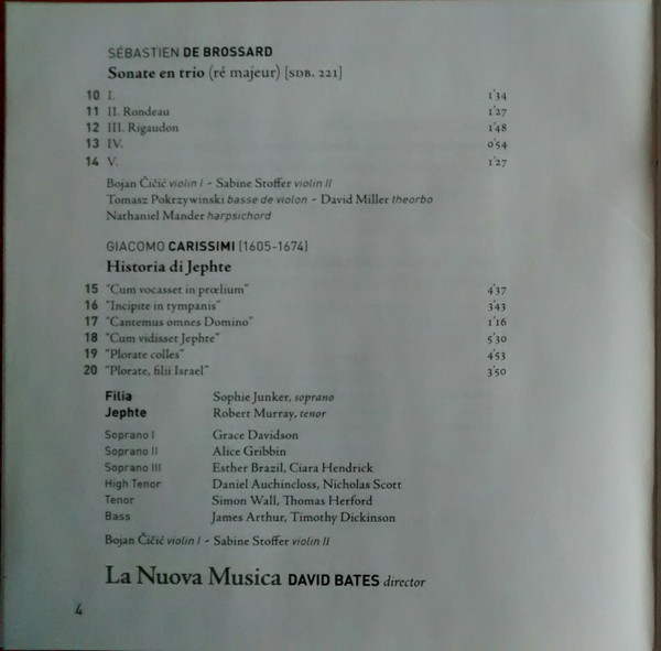Marc Antoine Charpentier, Giacomo Carissimi - La Nuova Musica, David Bates (7)-4
