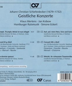Johann Schieferdecker - Klaus Mertens • Jan Kobow • Hamburger Ratsmusik • Simone Eckert-1