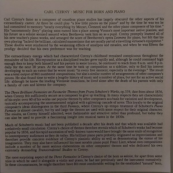 Carl Czerny, Barry Tuckwell, Daniel Blumenthal-4