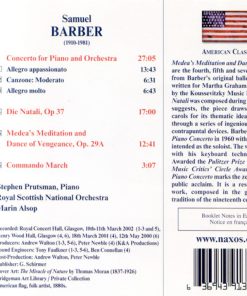 Samuel Barber - Stephen Prutsman • Royal Scottish National Orchestra • Marin Alsop-1