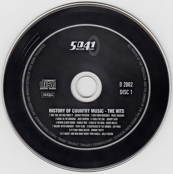 Various - History Of Country Music - The Hits (2xCD, Comp) (Mint (M)) - Image 4
