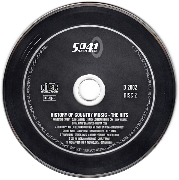 Various - History Of Country Music - The Hits (2xCD, Comp) (Mint (M)) - Image 5