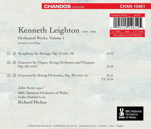 Leighton*, John Scott (10), BBC National Orchestra Of Wales, Richard Hickox-1