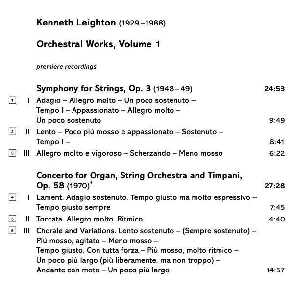 Leighton*, John Scott (10), BBC National Orchestra Of Wales, Richard Hickox-2