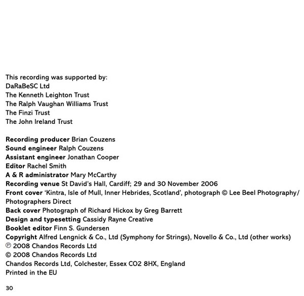 Leighton*, John Scott (10), BBC National Orchestra Of Wales, Richard Hickox-4