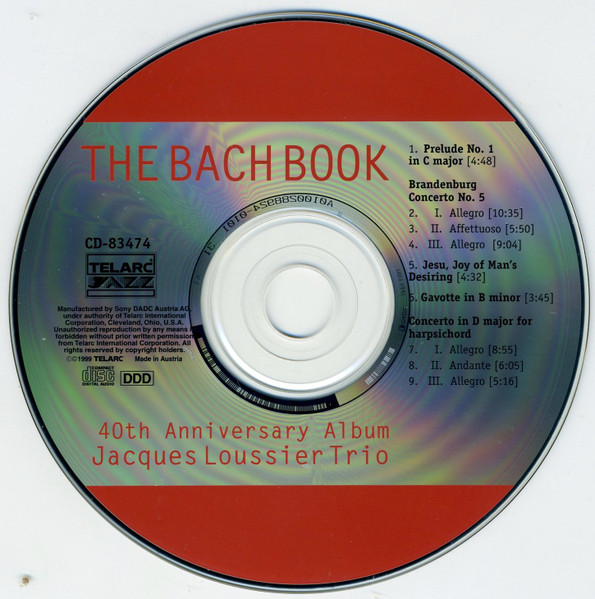 Jacques Loussier Trio - The Bach Book • 40th Anniversary Album (CD, Album) (Near Mint (NM or M-)) - Image 3
