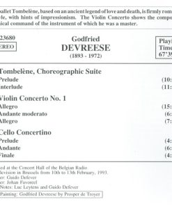 Godfried Devreese – Guido de Neve · Viviane Spanoghe, BRT Philharmonic Orchestra (Brussels)*, Frédéric Devreese*-1