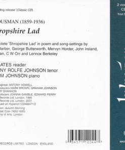 Alfred Edward Housman - Alan Bates (2) / Anthony Rolfe Johnson / Graham Johnson (2)-1