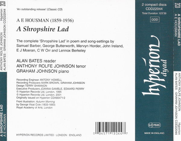 Alfred Edward Housman - Alan Bates (2) / Anthony Rolfe Johnson / Graham Johnson (2)-1