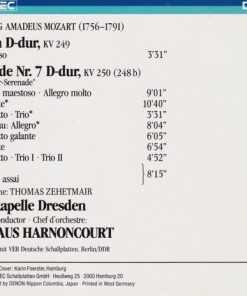 Mozart* - Thomas Zehetmair, Staatskapelle Dresden, Nikolaus Harnoncourt-1