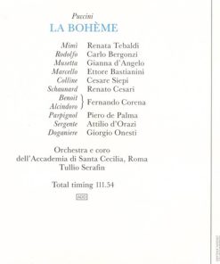 Puccini* - Tebaldi*, Bergonzi*, Bastianini*, Orchestra* E Coro dell'Accademia di Santa Cecilia*, Tullio Serafin-2