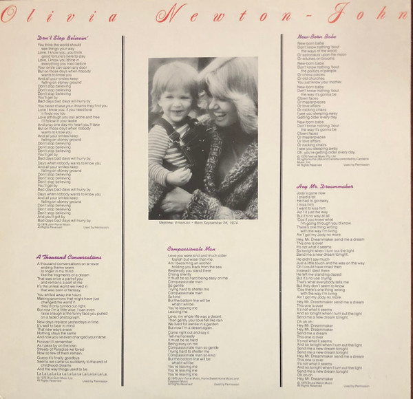 Olivia Newton-John - Don't Stop Believin' (LP) (Very Good (VG)) - Image 3