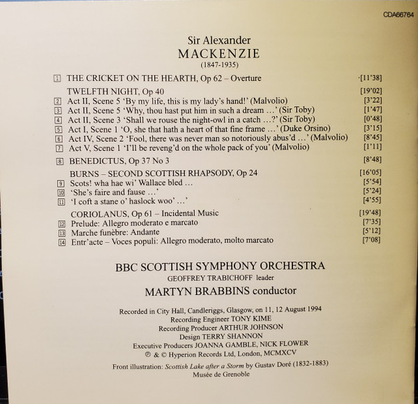 Alexander Mackenzie*, BBC Scottish Symphony Orchestra / Martyn Brabbins-1