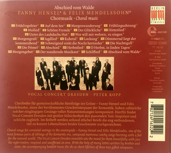 Fanny Hensel*, Felix Mendelssohn*, Vocal Concert Dresden, Peter Kopp-1
