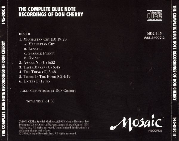 Don Cherry - The Complete Blue Note Recordings Of Don Cherry (2xCD, RE + Box, Comp, Ltd, Num) (Near Mint (NM or M-)) - Image 3