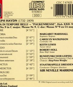 Haydn*, Margaret Marshall, Carolyn Watkinson, Keith Lewis (4), Robert Holl, Rundfunkchor Leipzig, Staatskapelle Dresden, Neville Marriner*-1