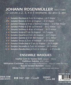Johann Rosenmüller, Ensemble Masques - Olivier Fortin-1