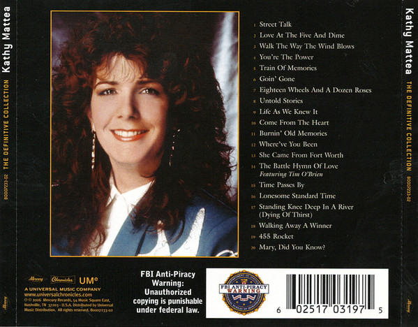 Kathy Mattea - The Definitive Collection (CD, Comp) (Mint (M)) - Image 2