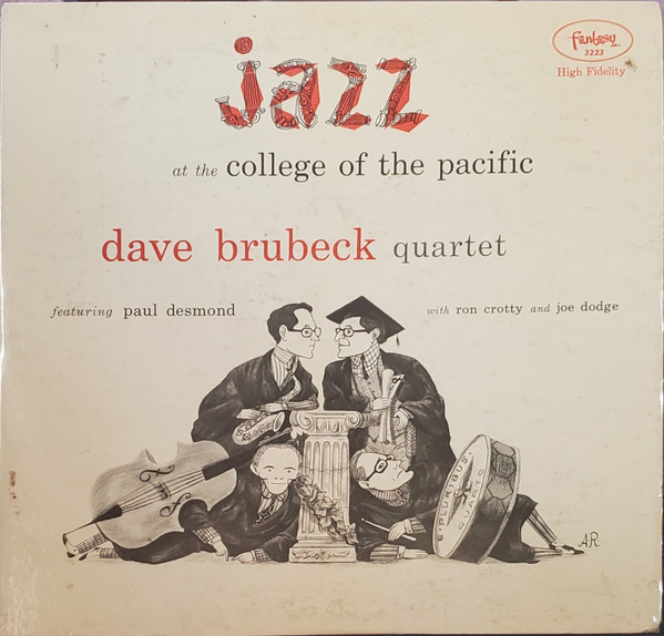 Dave Brubeck Quartet* Featuring Paul Desmond - Jazz At The College Of The Pacific (LP, Album, Mono, Red) (Very Good (VG))