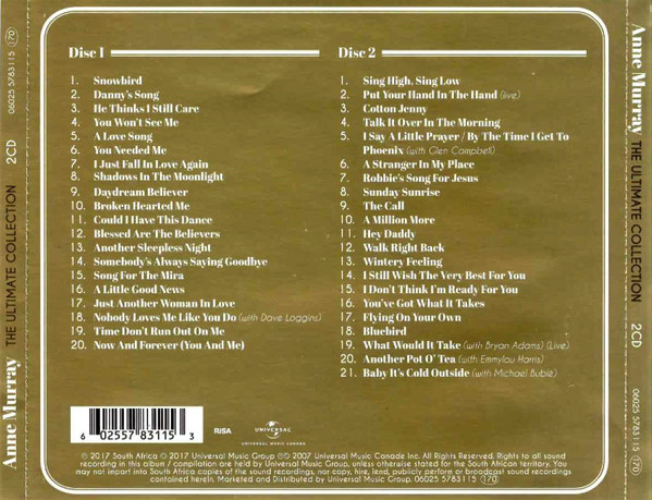 Anne Murray - The Ultimate Collection (2xCD, Comp, Dlx) (Mint (M)) - Image 2