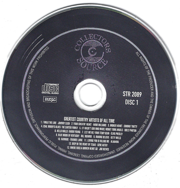 Various - Greatest Country Artists Of All Time (2xCD, Comp) (Mint (M)) - Image 3