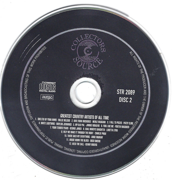 Various - Greatest Country Artists Of All Time (2xCD, Comp) (Mint (M)) - Image 4