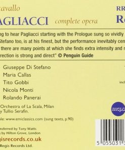 Leoncavallo*, Giuseppe di Stefano, Maria Callas, Tito Gobbi, Rolando Panerai, Coro Del Teatro Alla Scala, Orchestra Del Teatro Alla Scala, Tullio Serafin-1