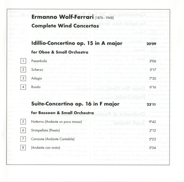 Ermanno Wolf-Ferrari - Diego Dini Ciacci ∙ Paolo Carlini ∙ Orchestra Di Padova E Del Veneto ∙ Zsolt Hamar-2