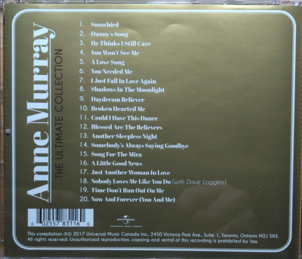Anne Murray - The Ultimate Collection (CD, Comp) (Mint (M)) - Image 2