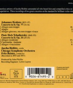 Brahms* / Tchaikovsky*, Heifetz*, Chicago Symphony*, Reiner*-1