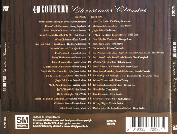 Various - 40 Country Christmas Classics (2xCD, Comp) (Mint (M)) - Image 2