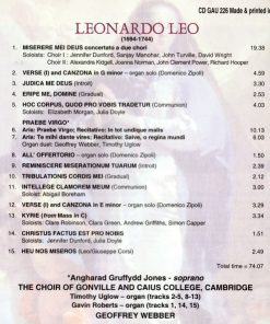 Leonardo Leo - The Choir Of Gonville and Caius College*, Geoffrey Webber-3