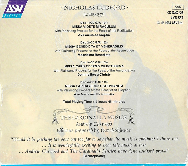 Nicholas Ludford, The Cardinall's Musick, Andrew Carwood, David Skinner (4)-1