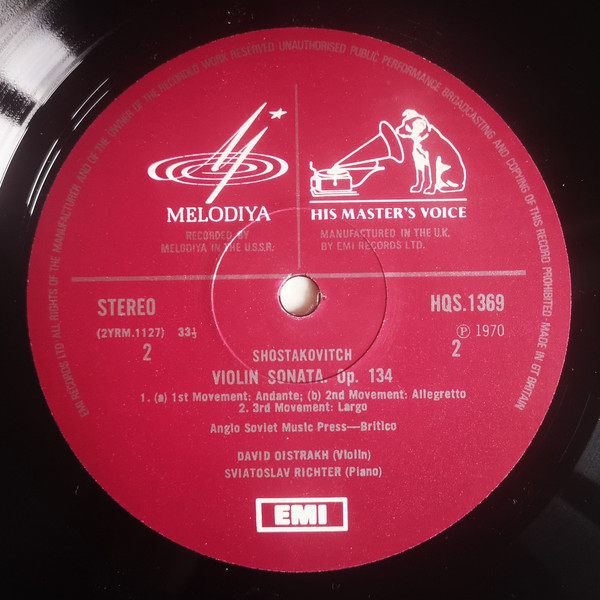 Shostakovich*, David Oistrakh*, Sviatoslav Richter, Fyodor Druzhinin, Michael Muntyan* - Violin Sonata - Viola Sonata (LP, Comp) (Near Mint (NM or M-)) - Image 4