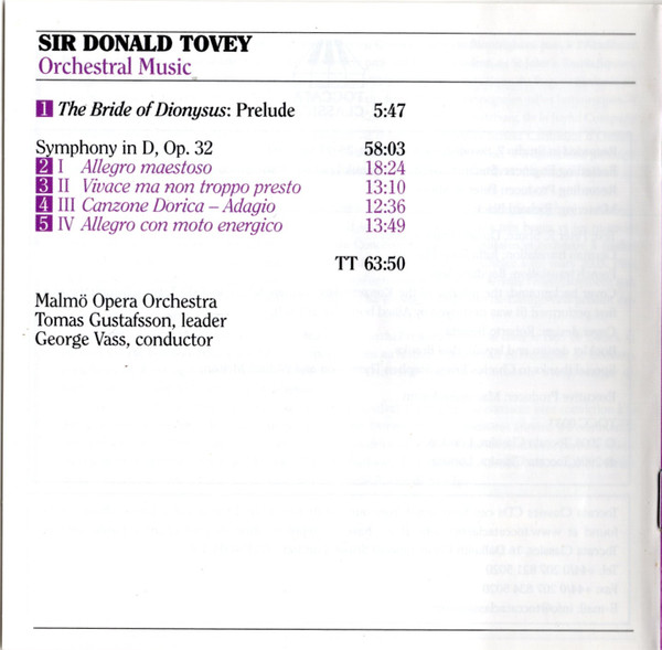 Sir Donald Tovey* - Malmö Opera Orchestra*, George Vass-3