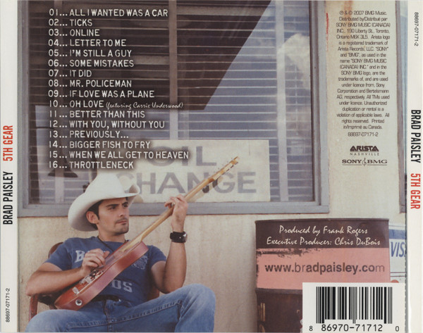 Brad Paisley - 5th Gear (CD, Album) (Mint (M)) - Image 2